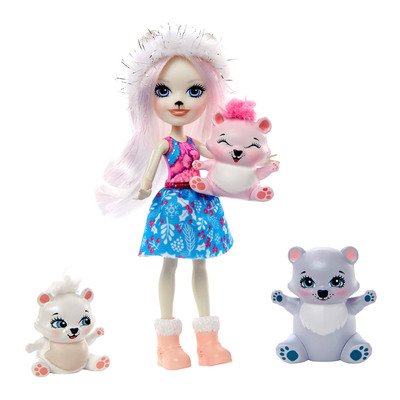 Ляльковий набір Enchantimals Родина білої ведмедиці Прістіни із сюрпризом GJX47 фото