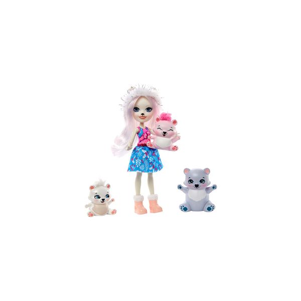Ляльковий набір Enchantimals Родина білої ведмедиці Прістіни із сюрпризом GJX47 фото