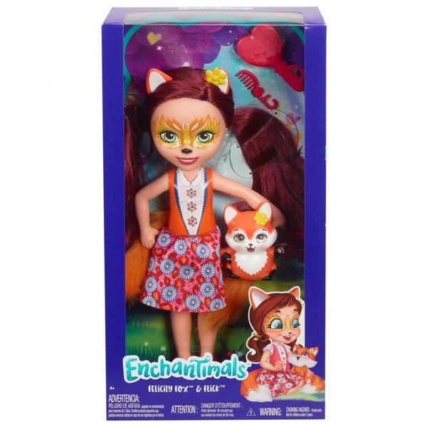 Велика лялька Enchantimals Лисичка Фелісіті і Флік Felicity Fox & Flick FRH53 фото