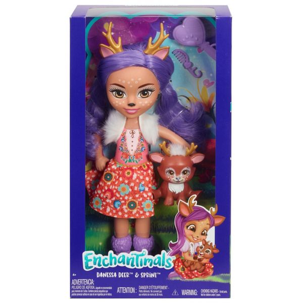 Велика лялька Олениця Данесса і Спринт Enchantimals Danessa Deer & Sprint FRH54 фото