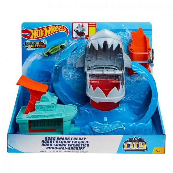 Ігровий набір Голодна Акула-робот серії Зміни колір HotWheels GJL12 фото