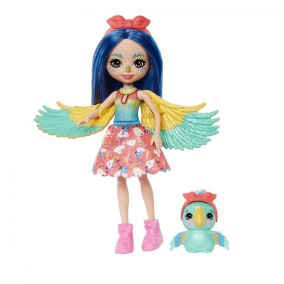 Лялька Enchantimals Папужка Пріта 15 см з улюбленцем HHB89 фото